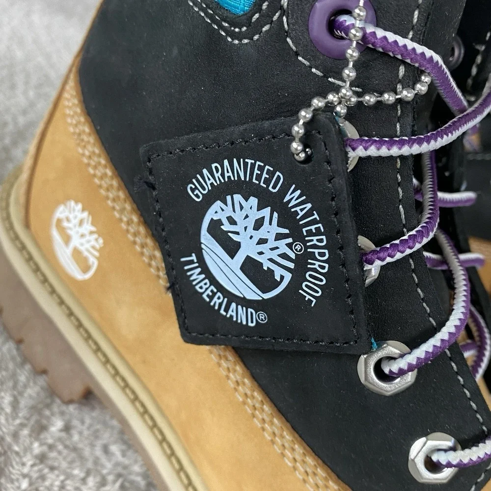 Timberland 6 inch Premium Kids Boots Size 5.5 Wheat Nubuck Waterproof NEW